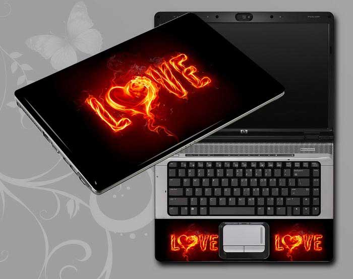 decal Skin for SAMSUNG Chromebook Series 5 Titan Silver 3G Model XE550C22-A01US Fire love laptop skin