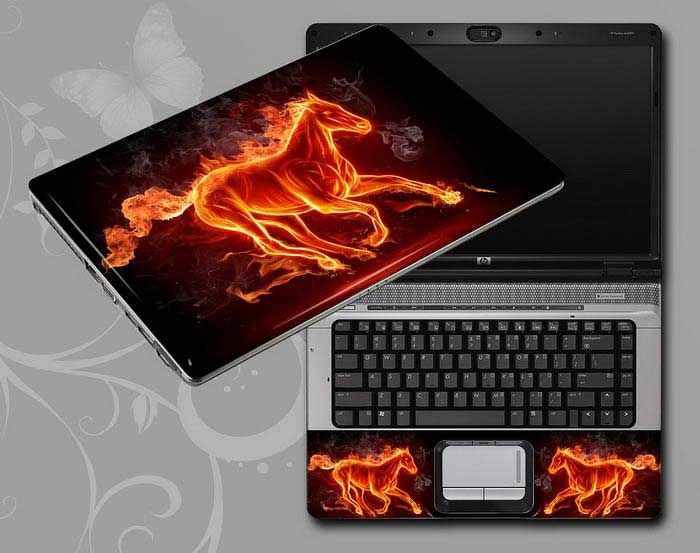 decal Skin for HP ENVY TouchSmart 14t-k100 Ultrabook Fire Horse laptop skin
