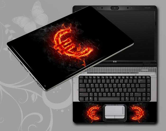 decal Skin for HP Pavilion 17-e074nr Flame Currency Symbol laptop skin