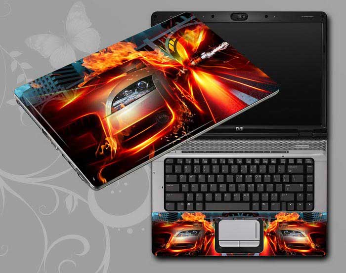 decal Skin for HP ENVY TouchSmart 14t-k100 Ultrabook Fire Train laptop skin