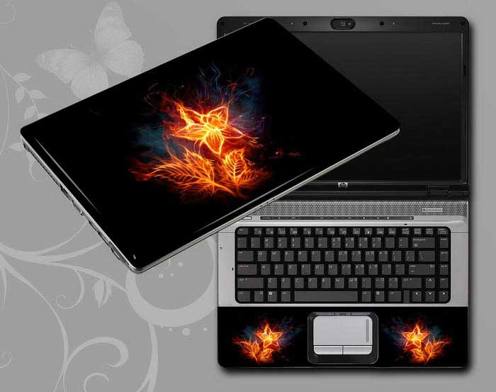 decal Skin for ACER Aspire E5-721-625Z Flame Flowers floral laptop skin