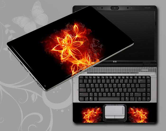 decal Skin for ACER Aspire S7-391-6818 Flame Flowers floral   flowers laptop skin