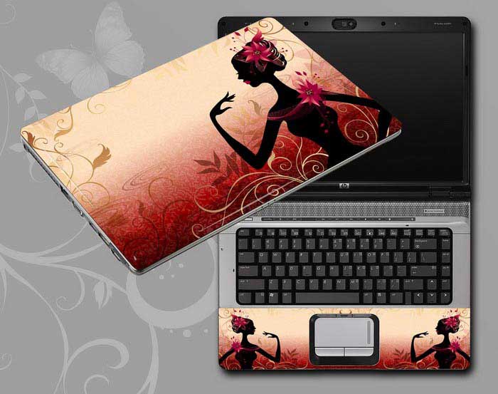 decal Skin for SAMSUNG Series 3 NP355V5C-A04NL Flowers and women floral laptop skin