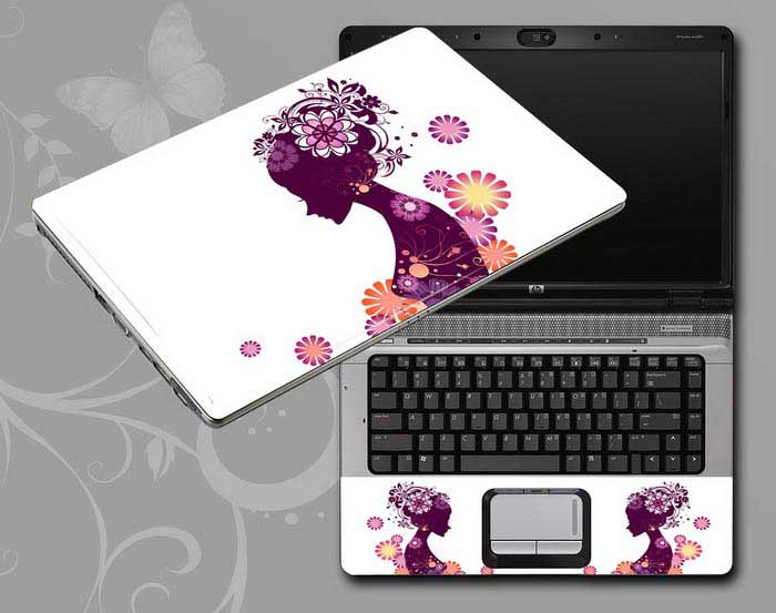 decal Skin for SAMSUNG RC512-S01 Flowers and women floral laptop skin