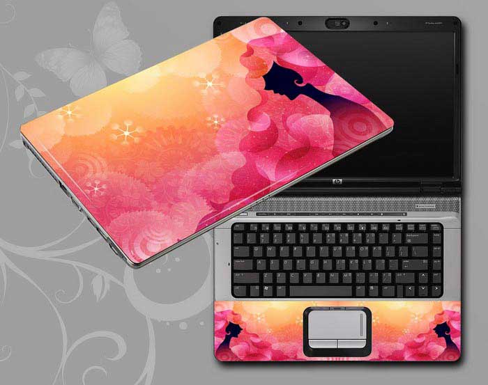 decal Skin for ASUS K72F Flowers and women floral laptop skin