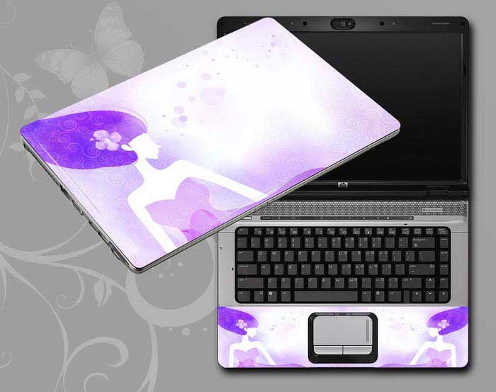 decal Skin for SONY VAIO VPCEC490X CTO Flowers and women floral laptop skin