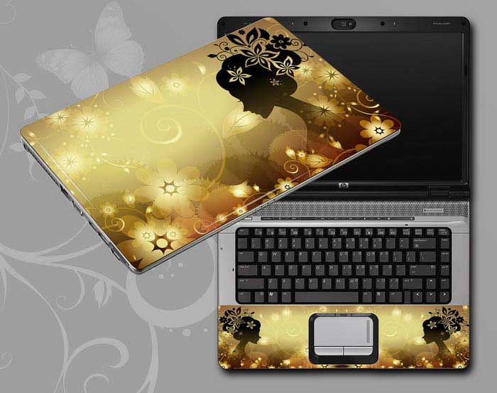 decal Skin for HP 15-ba082nr Flowers and women floral laptop skin