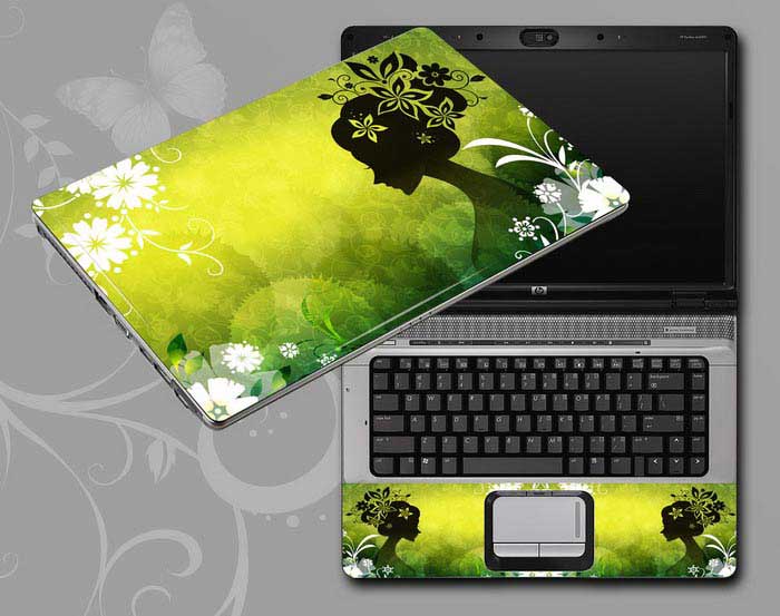 decal Skin for LENOVO Z70 Flowers and women floral laptop skin