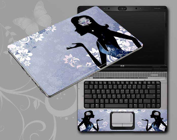 decal Skin for HP ENVY TouchSmart 14t-k100 Ultrabook Flowers and women floral laptop skin