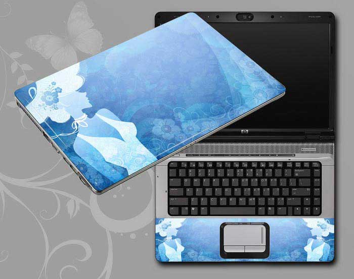 decal Skin for CLEVO W545SU2 Flowers and women floral laptop skin