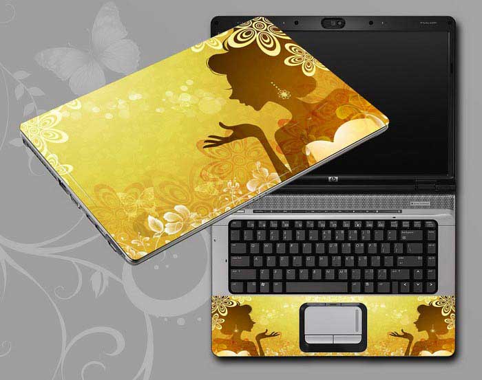 decal Skin for MSI CX640-071US Flowers and women floral laptop skin
