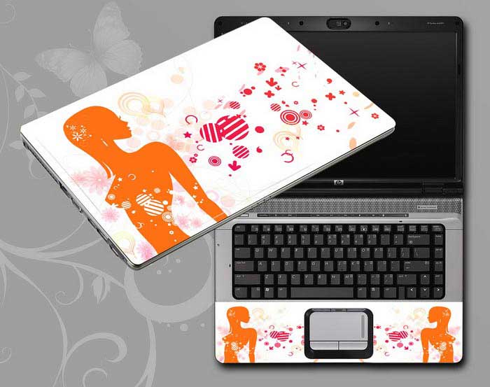 decal Skin for MSI CX640-071US Flowers and women floral laptop skin