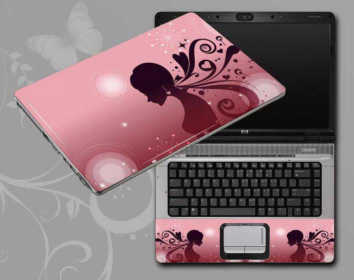 decal Skin for HP Pavilion 17-e074nr Flowers and women floral laptop skin