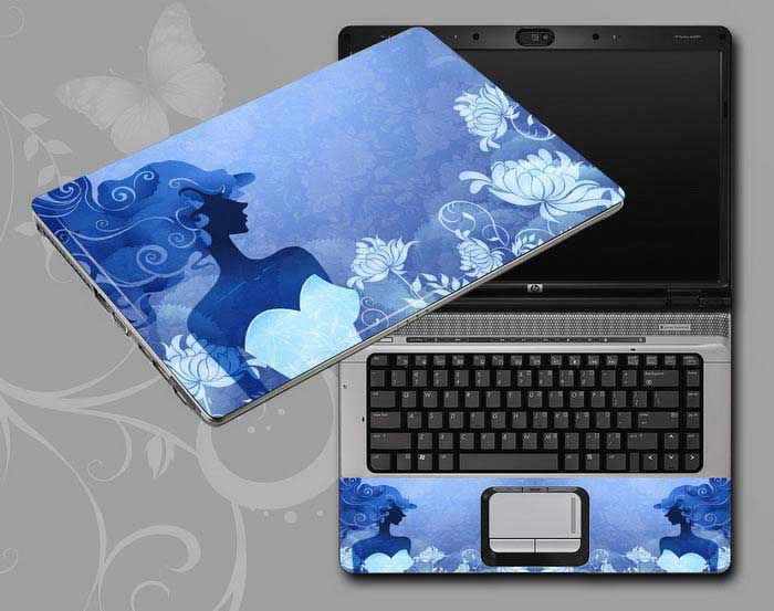 decal Skin for ACER Aspire V3-551-8419 Flowers and women floral laptop skin
