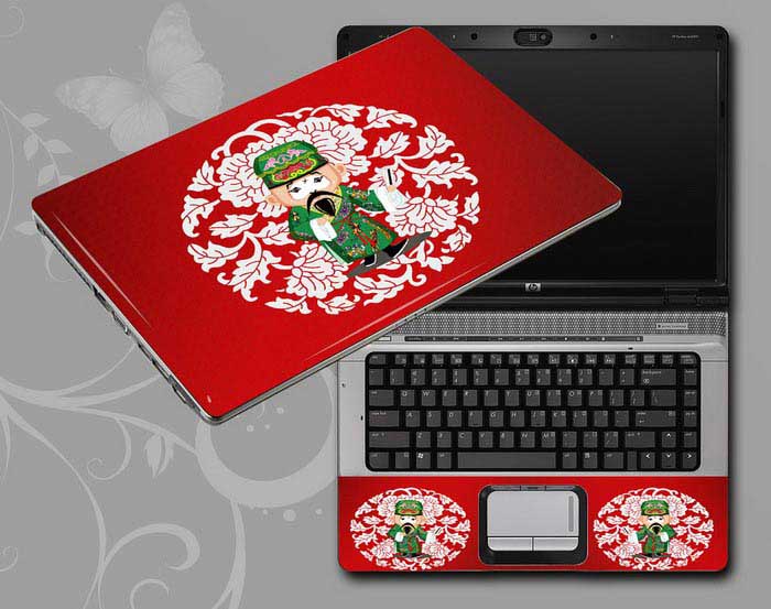 decal Skin for HP ENVY TouchSmart 14t-k100 Ultrabook Red, Beijing Opera,Peking Opera Make-ups laptop skin