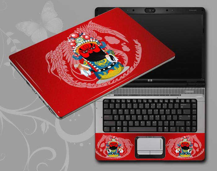 decal Skin for SAMSUNG Chromebook Series 5 Titan Silver 3G Model XE550C22-A01US Red, Beijing Opera,Peking Opera Make-ups laptop skin