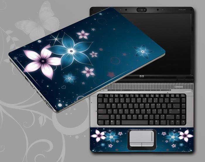 decal Skin for SONY VAIO VPCEC490X CTO Flowers, butterflies, leaves floral laptop skin