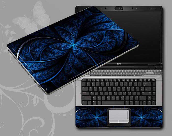 decal Skin for ASUS G75VW-DH73 Flowers, butterflies, leaves floral laptop skin