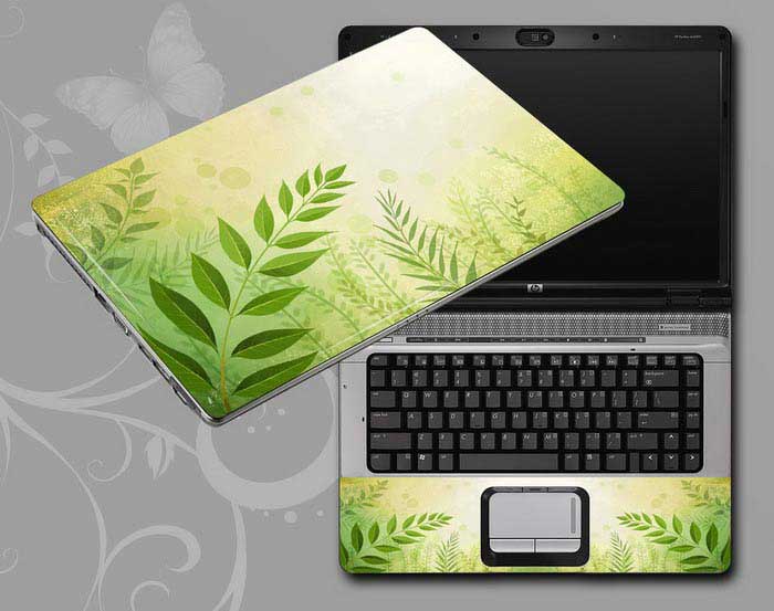decal Skin for TOSHIBA Qosmio X500-S1801 Flowers, butterflies, leaves floral laptop skin