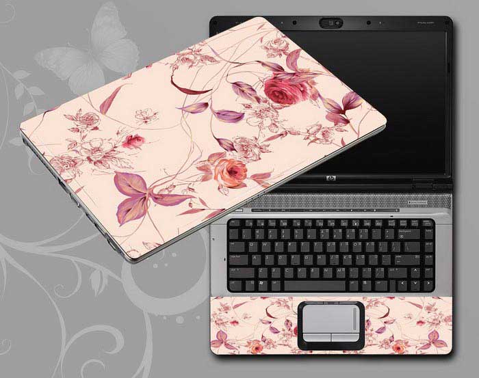 decal Skin for TOSHIBA Qosmio X500-S1801 vintage floral flower floral laptop skin