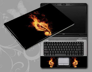 Flame Music Symbol Laptop decal Skin for HP Pavilion x360 15-dq0100ng 52643-123-Pattern ID:123