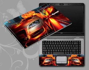 Fire Train Laptop decal Skin for ASUS K72F 1514-127-Pattern ID:127