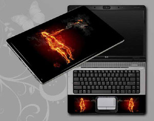 Flame Woman Laptop decal Skin for DELL Inspiron 14 5401 30508-135-Pattern ID:135