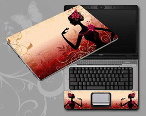 Flowers and women floral Laptop decal Skin for GATEWAY NV5807u 1867-138-Pattern ID:138