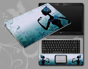 Flowers and women floral Laptop decal Skin for HP 15-ba082nr 10957-139-Pattern ID:139
