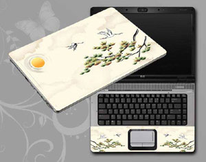 Chinese ink painting Sun, Pine, Bird Laptop decal Skin for DELL Inspiron 2-in-1 13.3