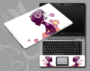 Flowers and women floral Laptop decal Skin for SONY VAIO VPCEC490X CTO 5270-142-Pattern ID:142
