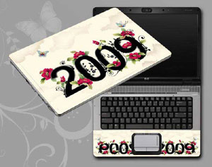 Chinese ink painting 2009 Flowers, butterflies, floral Laptop decal Skin for SAMSUNG Notebook Odyssey 15.6