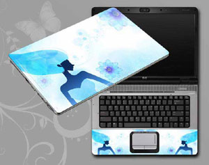 Flowers and women floral Laptop decal Skin for HP Pavilion 17-e074nr 10598-150-Pattern ID:150