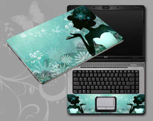 Flowers and women floral Laptop decal Skin for SAMSUNG RV510-A03 3748-153-Pattern ID:153