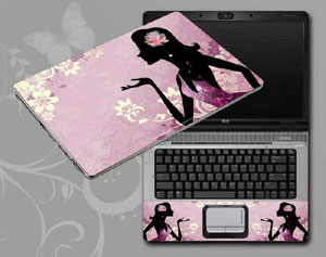 Flowers and women floral Laptop decal Skin for ASUS K72Jr 1522-158-Pattern ID:158