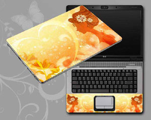 Flowers and women floral Laptop decal Skin for ASUS K72F 1514-166-Pattern ID:166