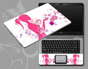 Flowers and women floral Laptop decal Skin for TOSHIBA Qosmio X500-S1801 5731-169-Pattern ID:169