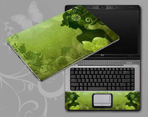 Flowers and women floral Laptop decal Skin for ASUS K72Jr 1522-175-Pattern ID:175