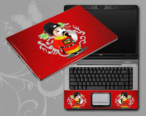 Red, Beijing Opera,Peking Opera Make-ups Laptop decal Skin for SAMSUNG Chromebook Series 5 Titan Silver 3G Model XE550C22-A01US 3269-183-Pattern ID:183