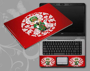 Red, Beijing Opera,Peking Opera Make-ups Laptop decal Skin for ACER TravelMate P2 TMP215-52-72CV 41324-184-Pattern ID:184