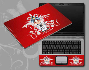 Red, Beijing Opera,Peking Opera Make-ups Laptop decal Skin for ACER TravelMate P2 TMP215-53-583X 41318-185-Pattern ID:185