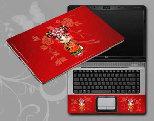 Red, Beijing Opera,Peking Opera Make-ups Laptop decal Skin for TOSHIBA Satellite L735 5527-186-Pattern ID:186
