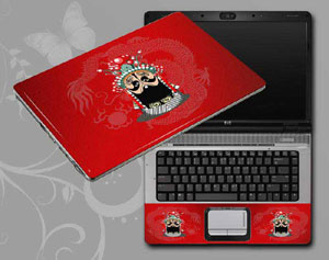 Red, Beijing Opera,Peking Opera Make-ups Laptop decal Skin for SAMSUNG Chromebook Series 5 Titan Silver 3G Model XE550C22-A01US 3269-188-Pattern ID:188