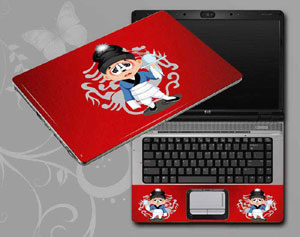 Red, Beijing Opera,Peking Opera Make-ups Laptop decal Skin for HP COMPAQ Presario CQ57-253SA 2857-191-Pattern ID:191