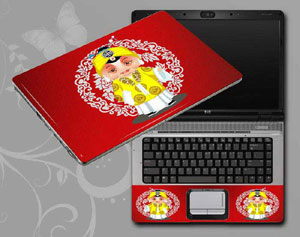 Red, Beijing Opera,Peking Opera Make-ups Laptop decal Skin for DELL Inspiron 15 (3520) 19195-193-Pattern ID:193