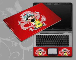 Red, Beijing Opera,Peking Opera Make-ups Laptop decal Skin for SAMSUNG Chromebook Series 5 Titan Silver 3G Model XE550C22-A01US 3269-195-Pattern ID:195