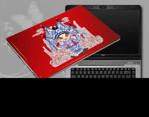 Red, Beijing Opera,Peking Opera Make-ups Laptop decal Skin for SONY VAIO SVE15124CXP 26285-196-Pattern ID:196