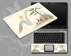Chinese ink painting mountain, fawn, pine tree Laptop decal Skin for ASUS K72Jr 1522-2-Pattern ID:2