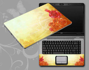Flowers, butterflies, leaves floral Laptop decal Skin for HP 15-ba082nr 10957-252-Pattern ID:252