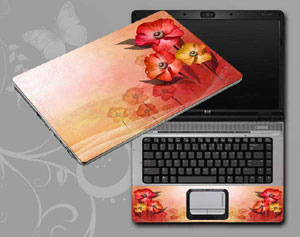Flowers, butterflies, leaves floral Laptop decal Skin for GATEWAY LT41P09u 8746-255-Pattern ID:255